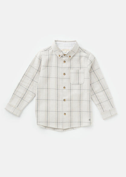 Grey Check Pocket Shirt