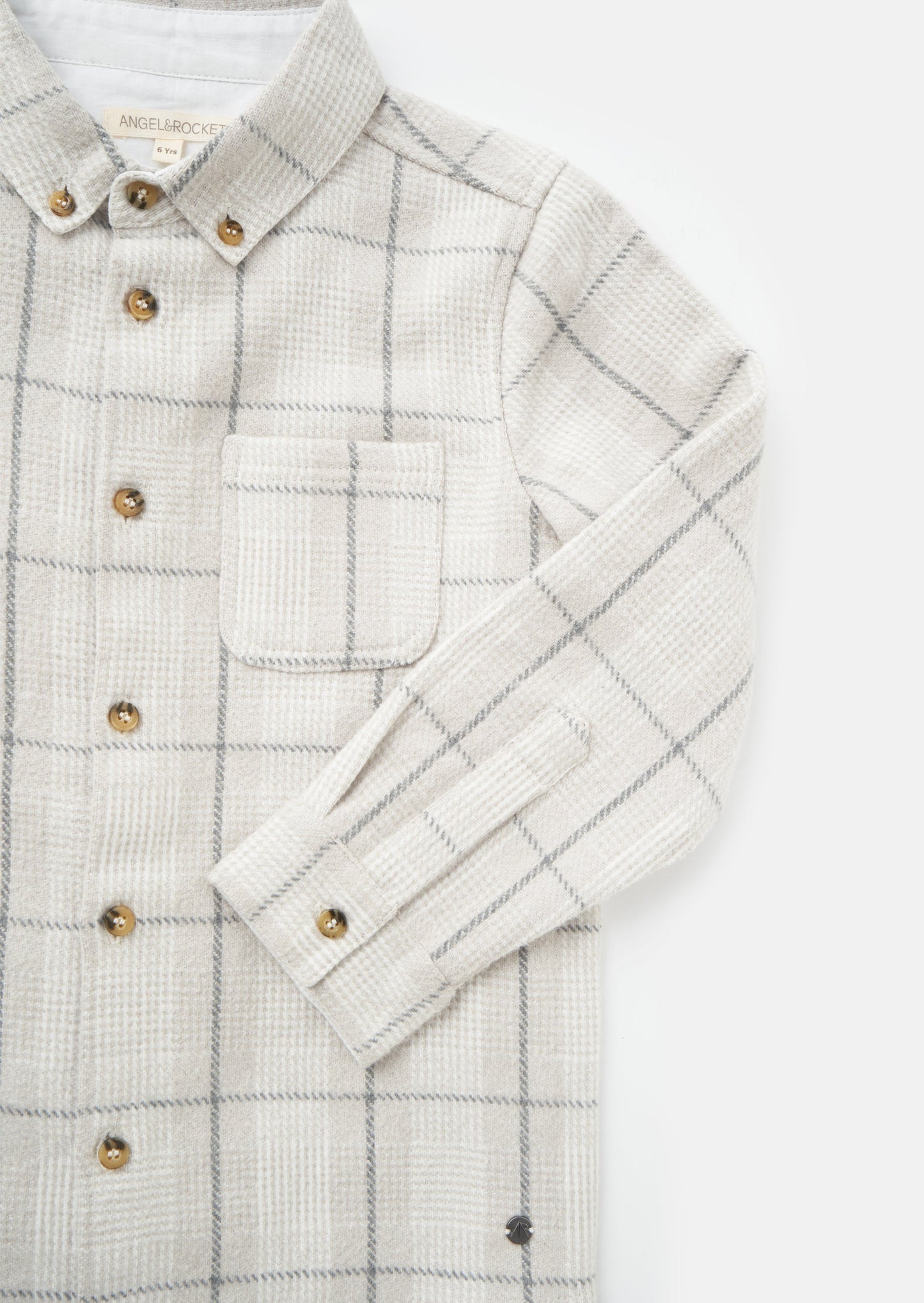 Grey Check Pocket Shirt