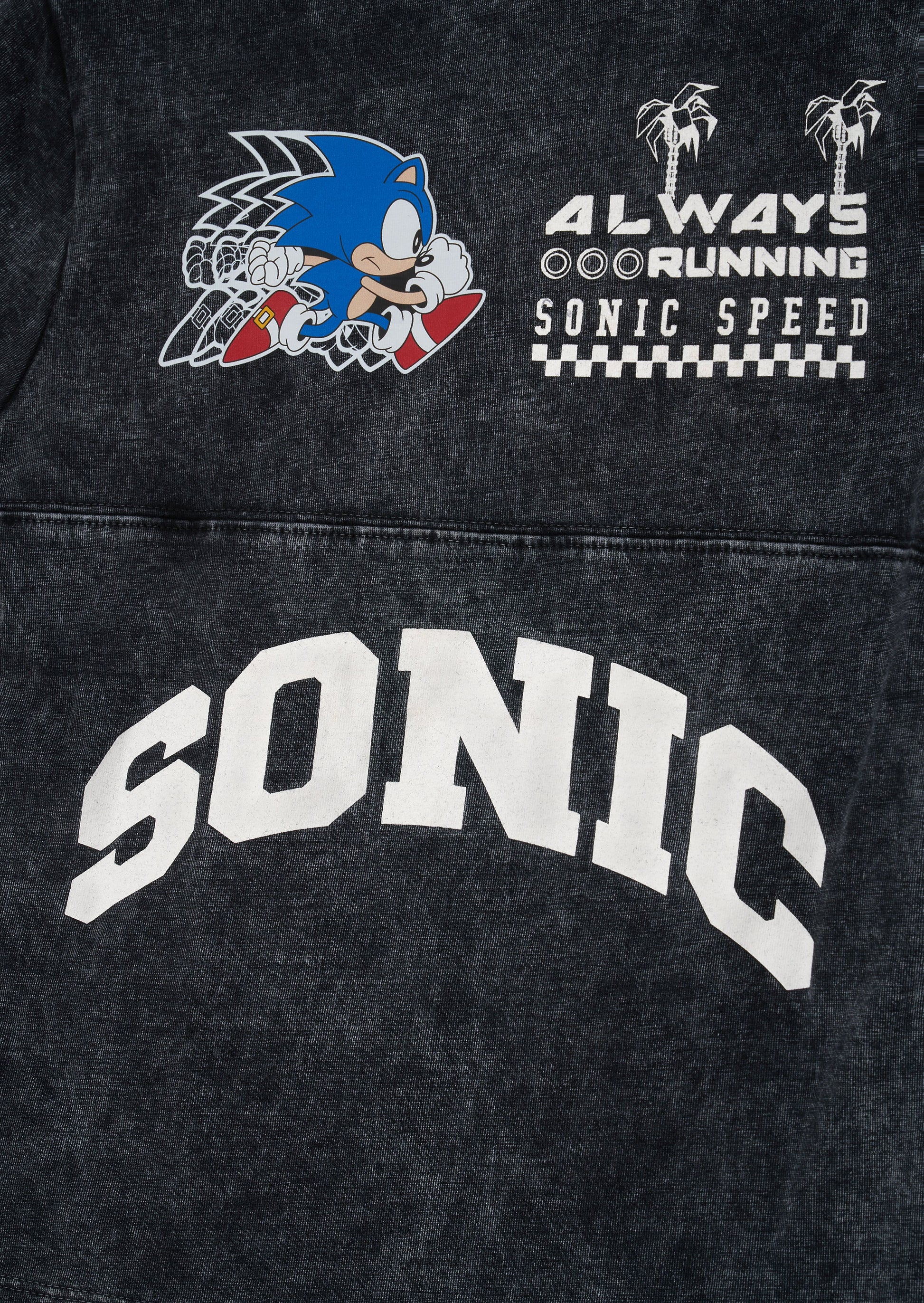 Sonic Black Seam Printed Tee