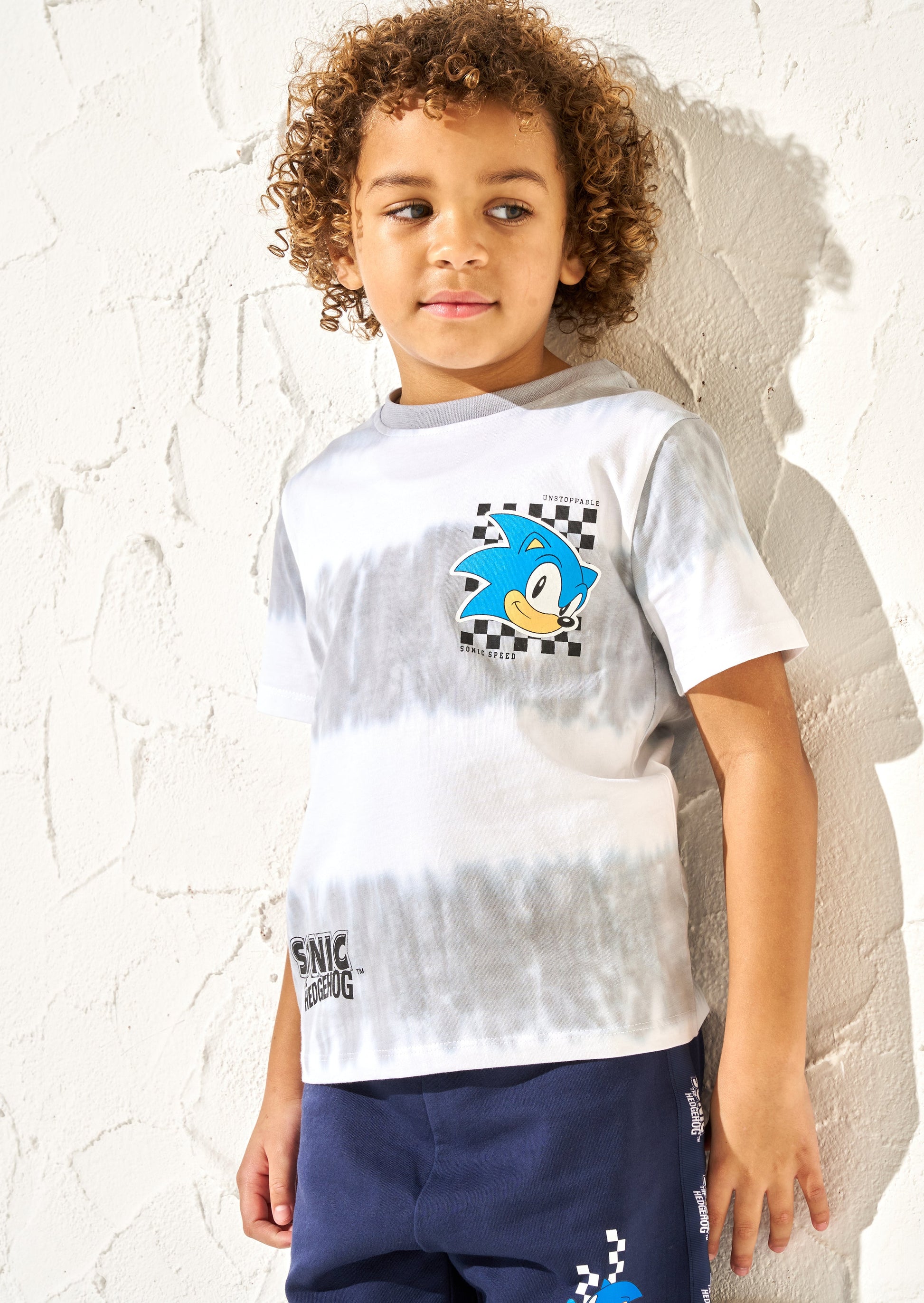 Sonic Grey Tie Dye Boys Tee