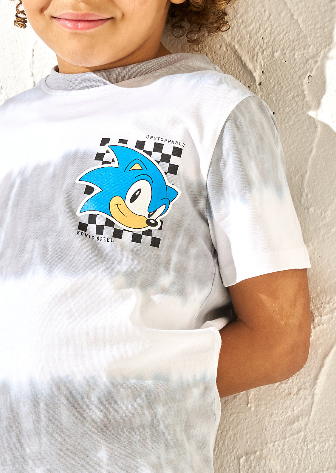 Sonic Grey Tie Dye Boys Tee