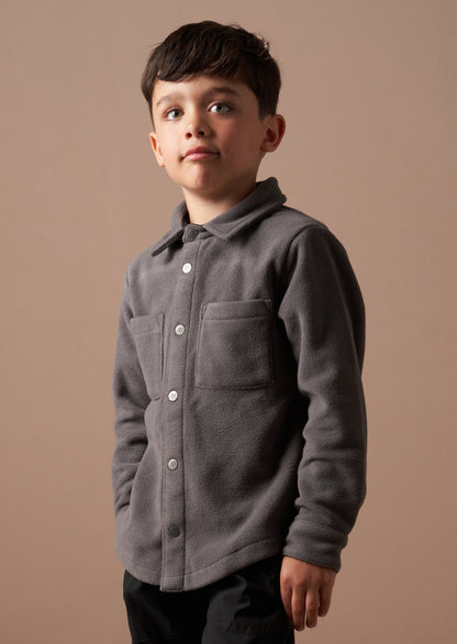 Kids Black Fleece Overshirt