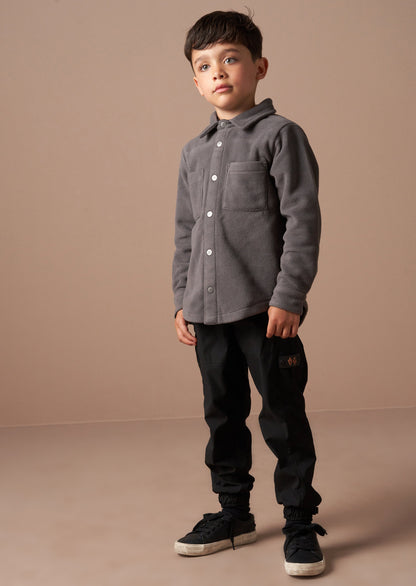 Kids Black Fleece Overshirt