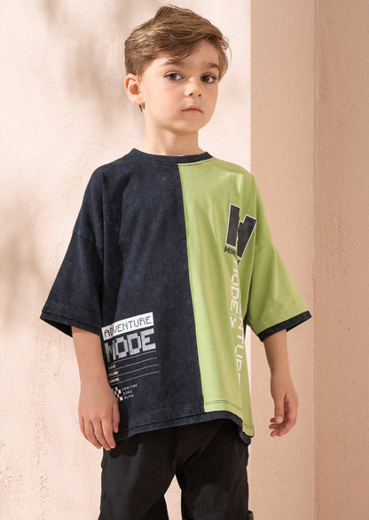 Minecraft Black Colourblock T Shirt