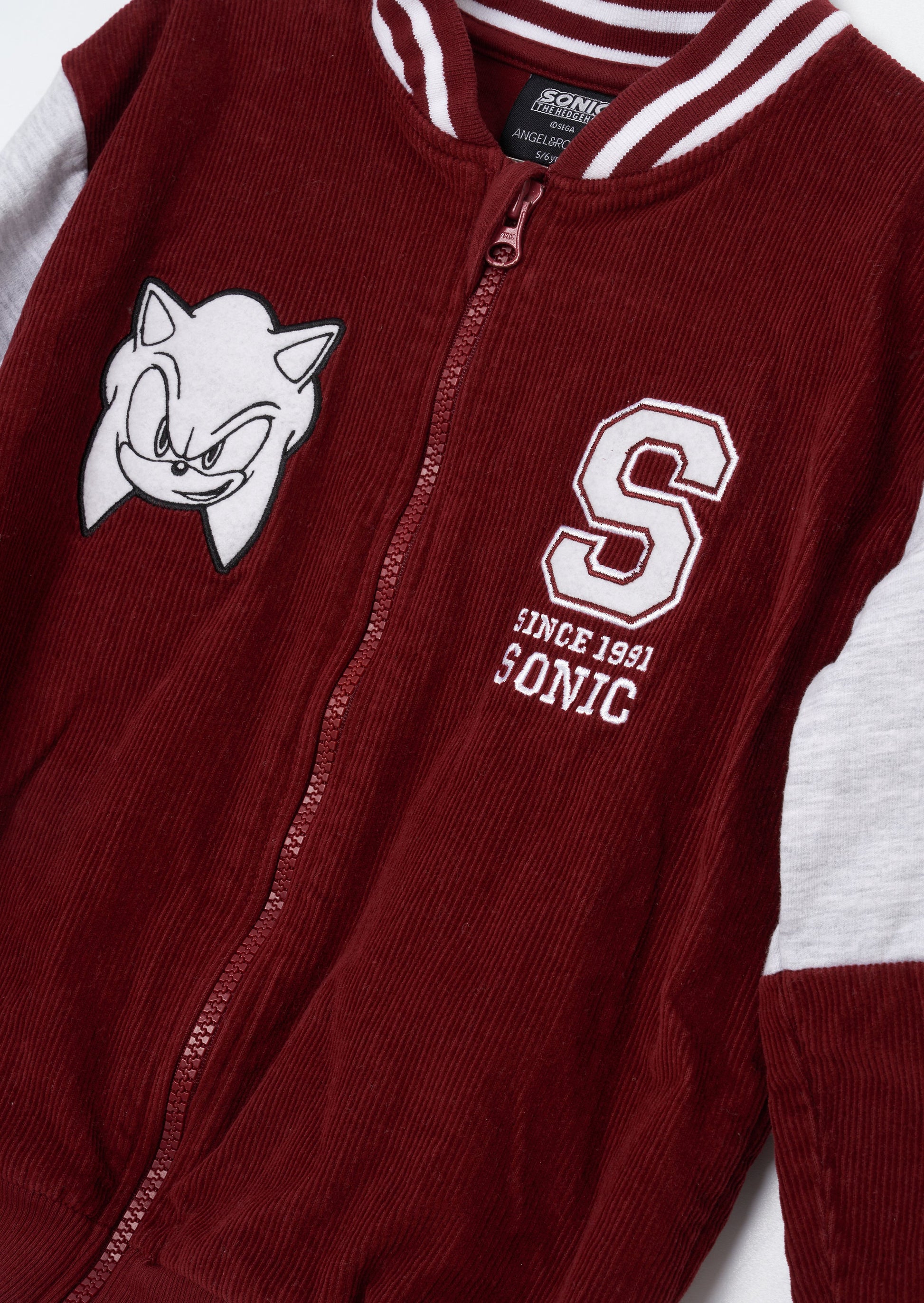 Sonic Red Cord Preppy Zip Thru Jacket