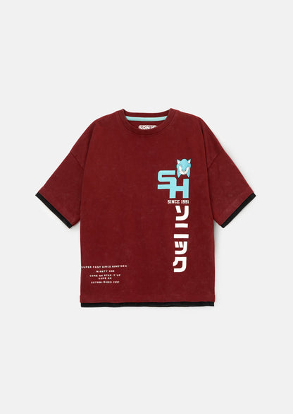 Sonic Red Washed Graphic T-Shirt