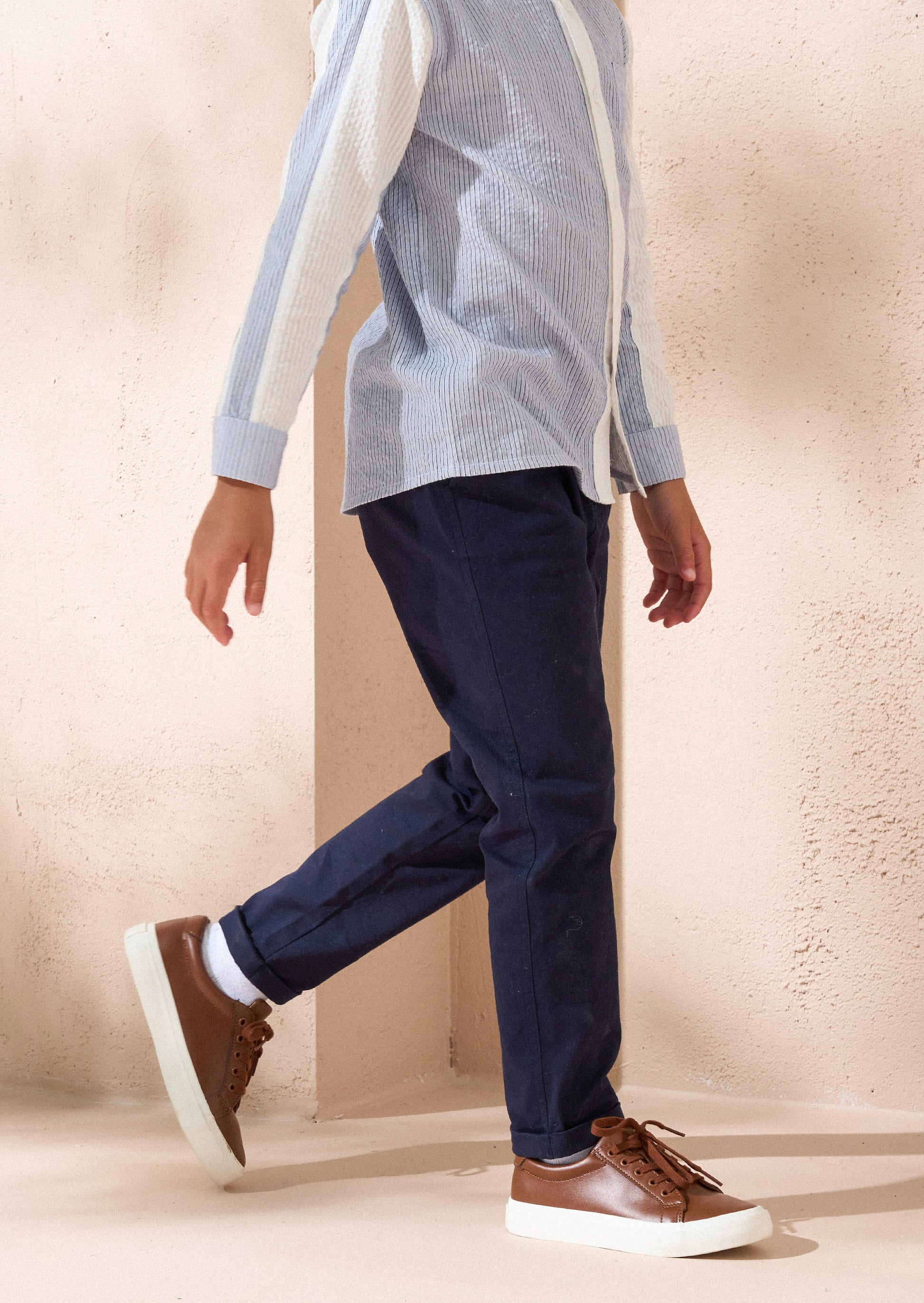 Leo Navy Chino Trousers