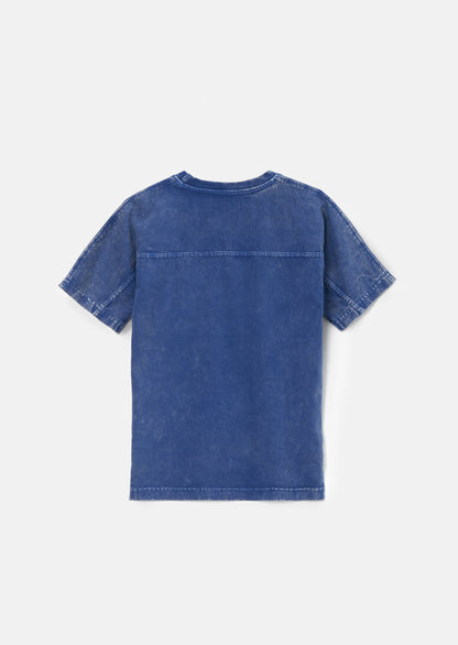 Evan Blue Yoke Detail T