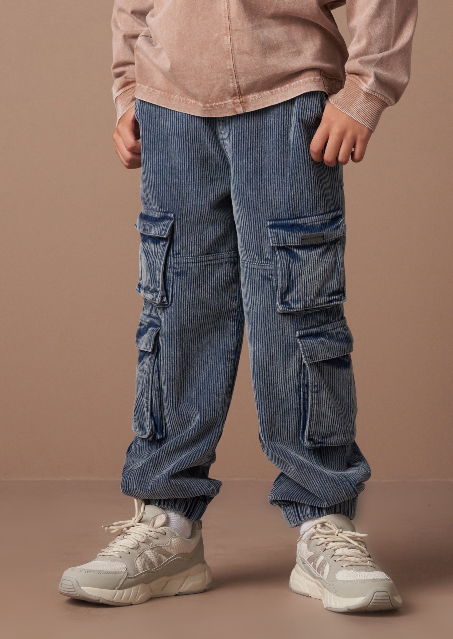 Joseph Blue Washed Cord Skater Trouser for Kids