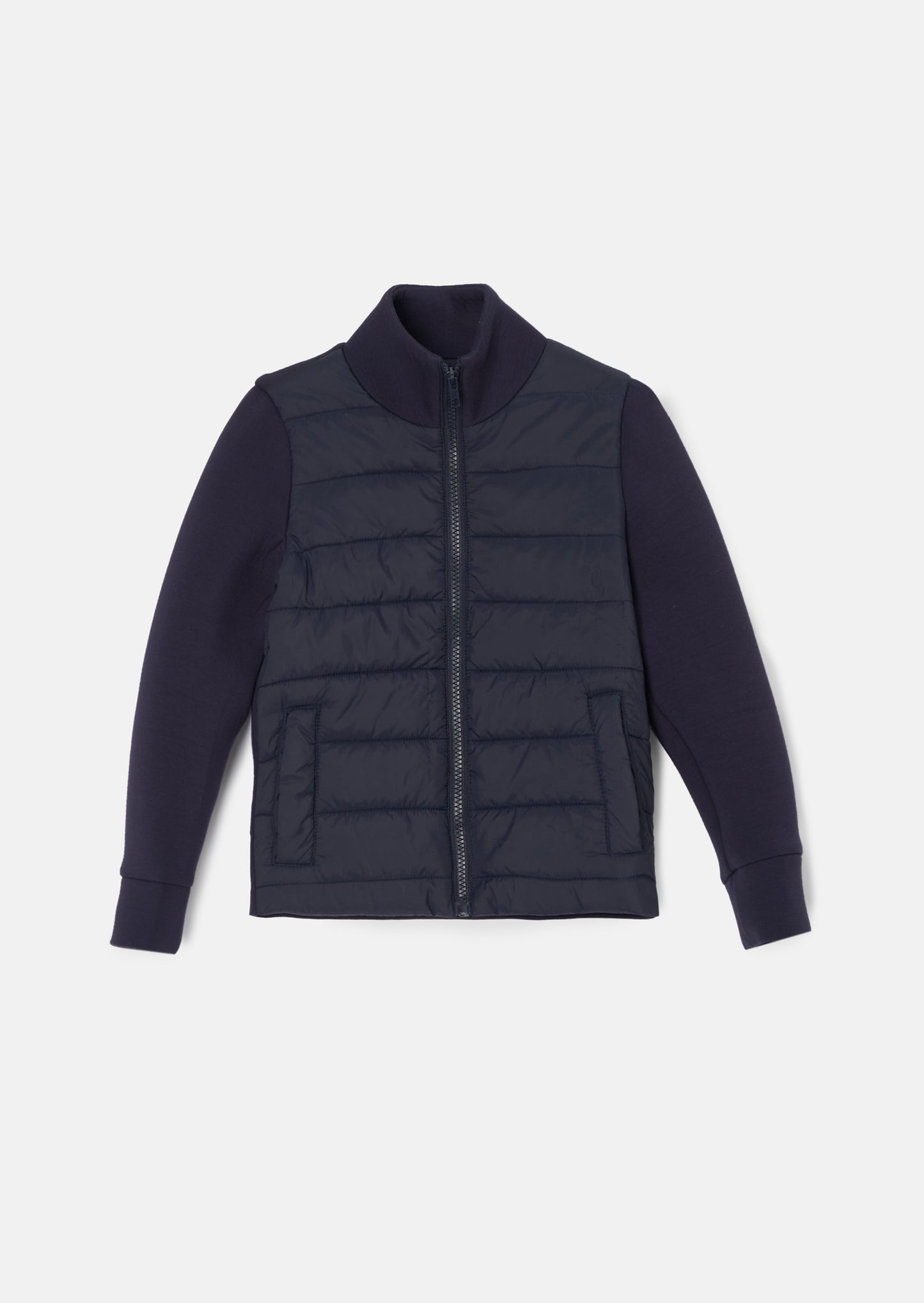 Navy Quilted Jersey Kids Jacket