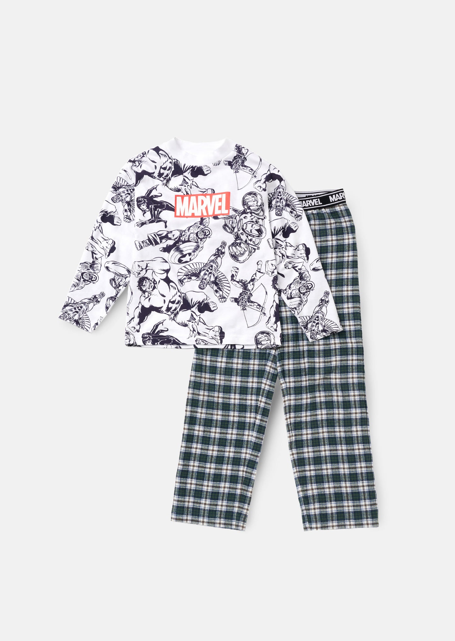 Marvel Grey Woven Jersey PJ Set