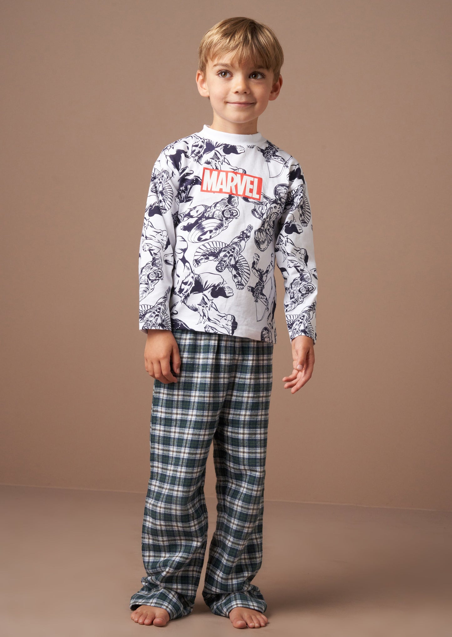 Marvel Grey Woven Jersey PJ Set