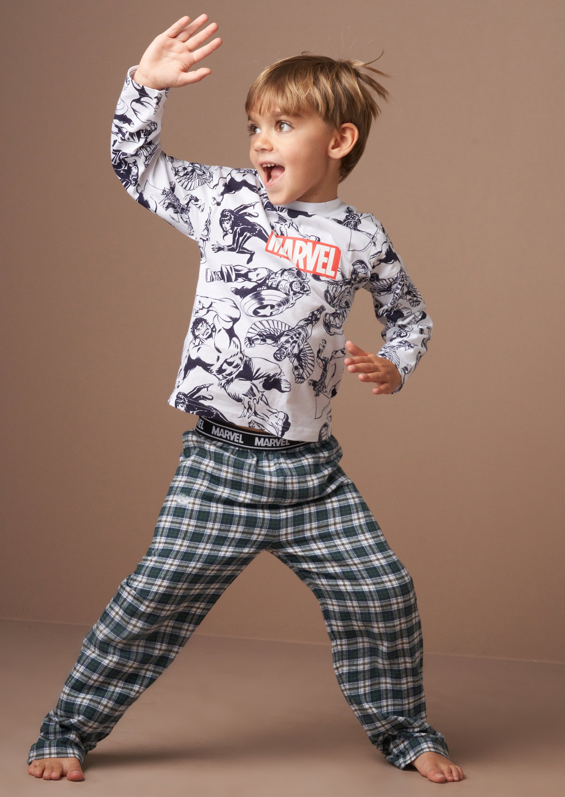 Marvel Grey Woven Jersey PJ Set