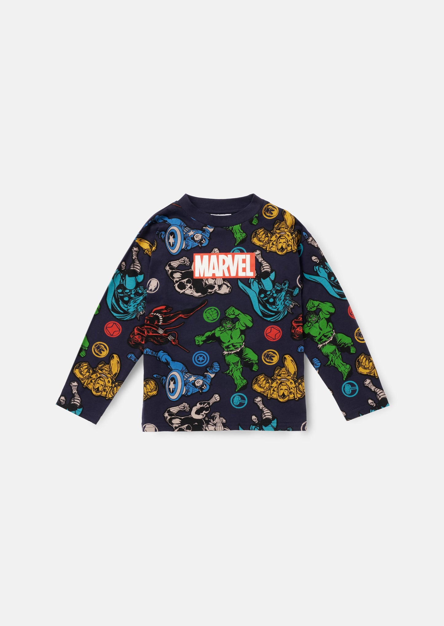 Marvel Navy Jersey Pajama Set