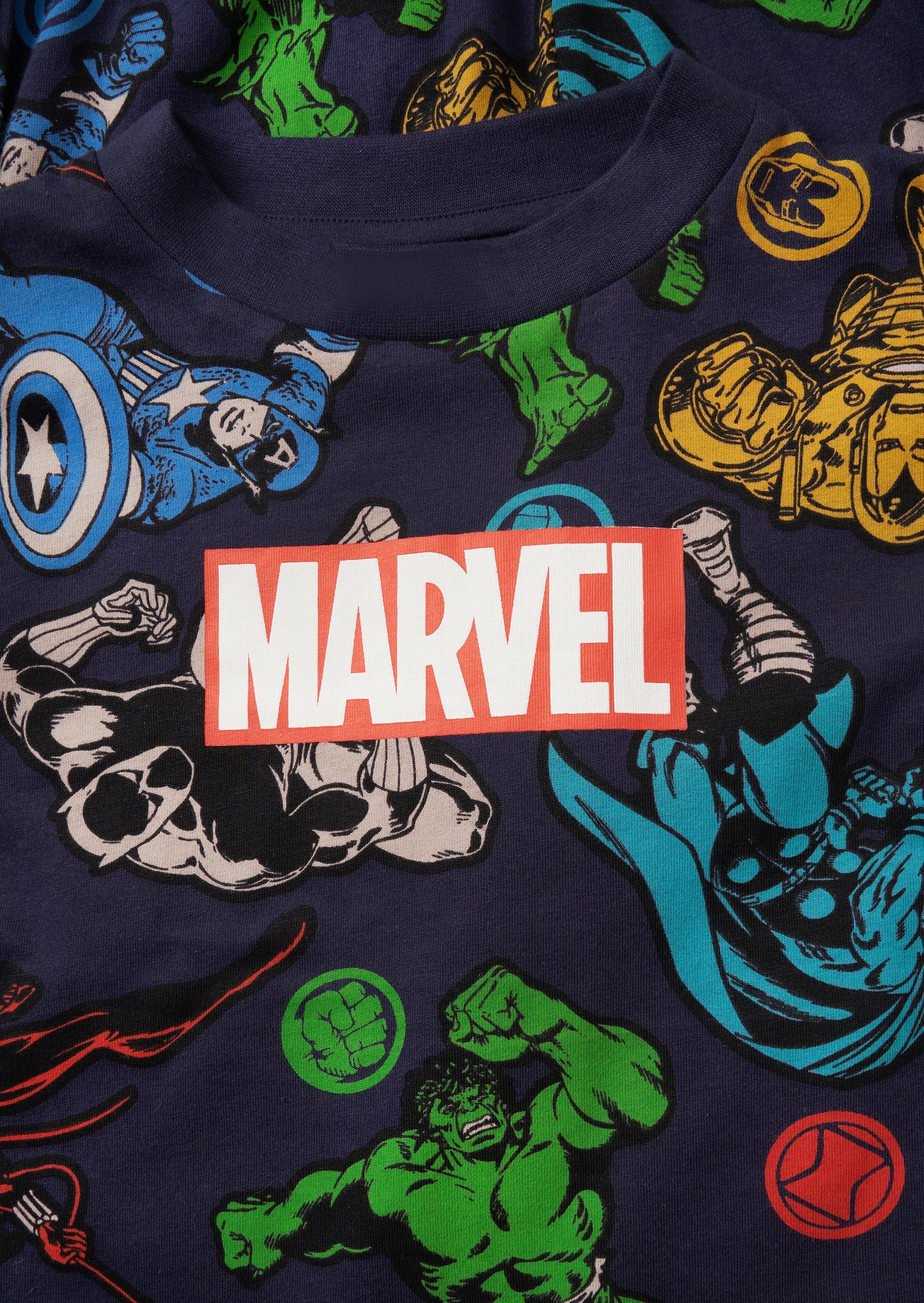 Marvel Navy Jersey Pajama Set