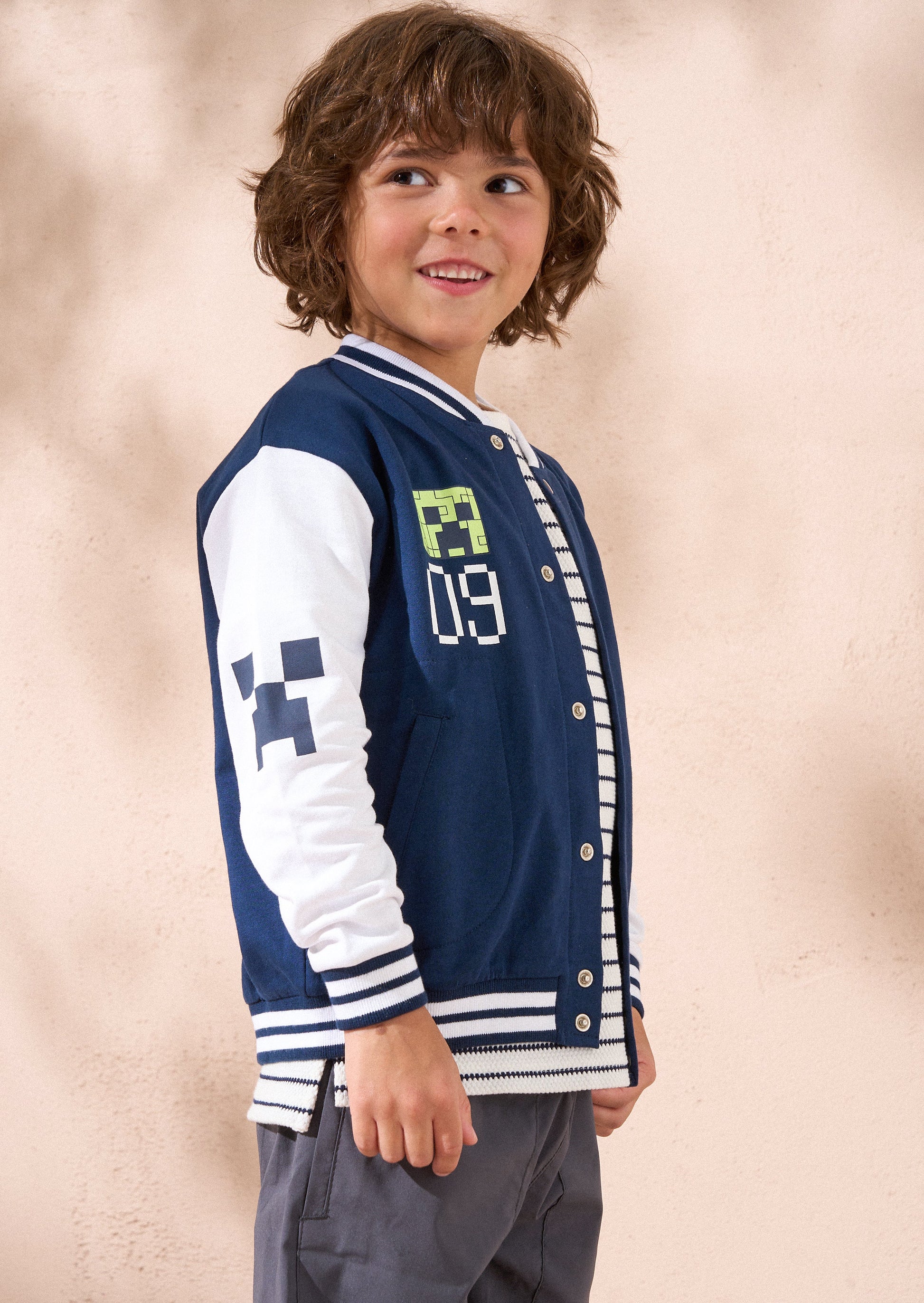 Minecraft Navy Varsity Jacket