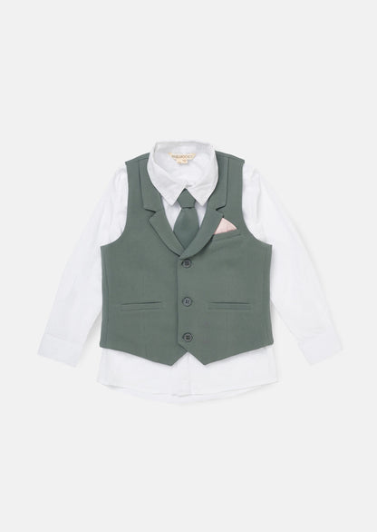 Benjamin Green Smart Textured Waistcoat Set