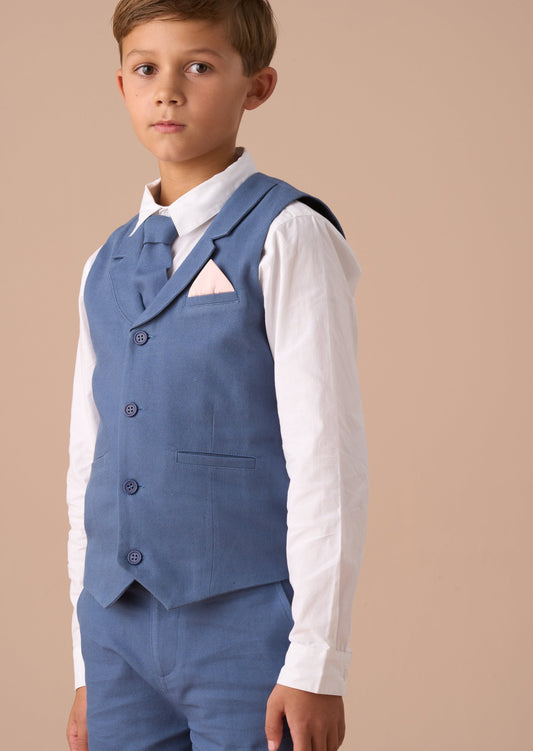 Matty Blue Waistcoat Set