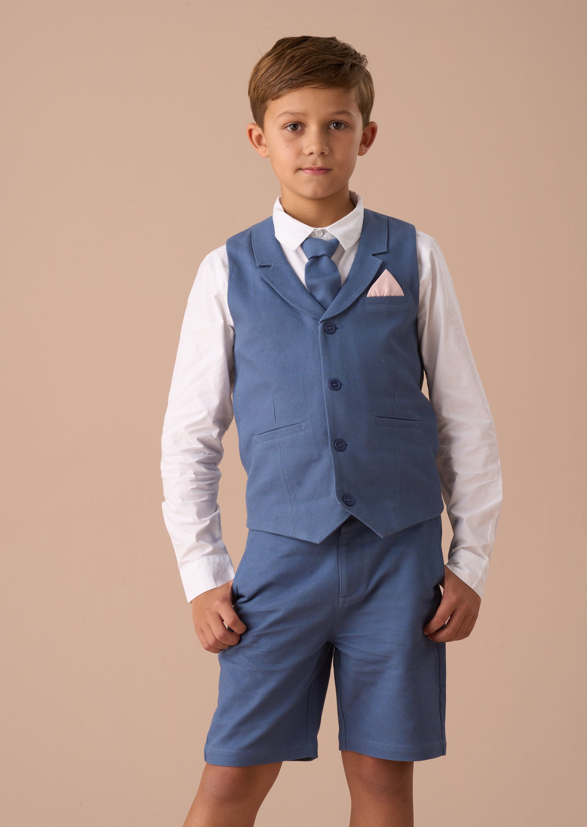 Matty Blue Waistcoat Set