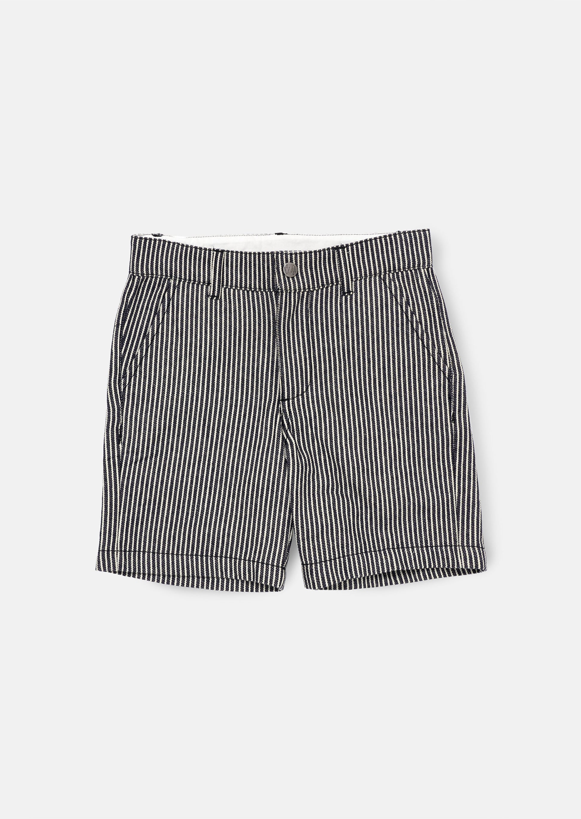 Navy Stripe Casual Shorts