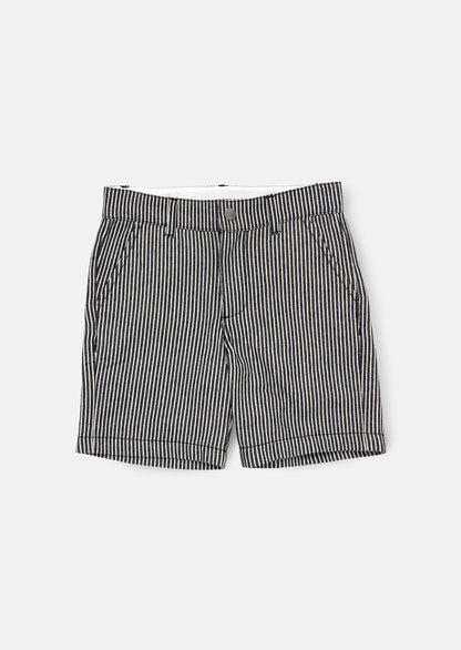 Navy Stripe Casual Shorts