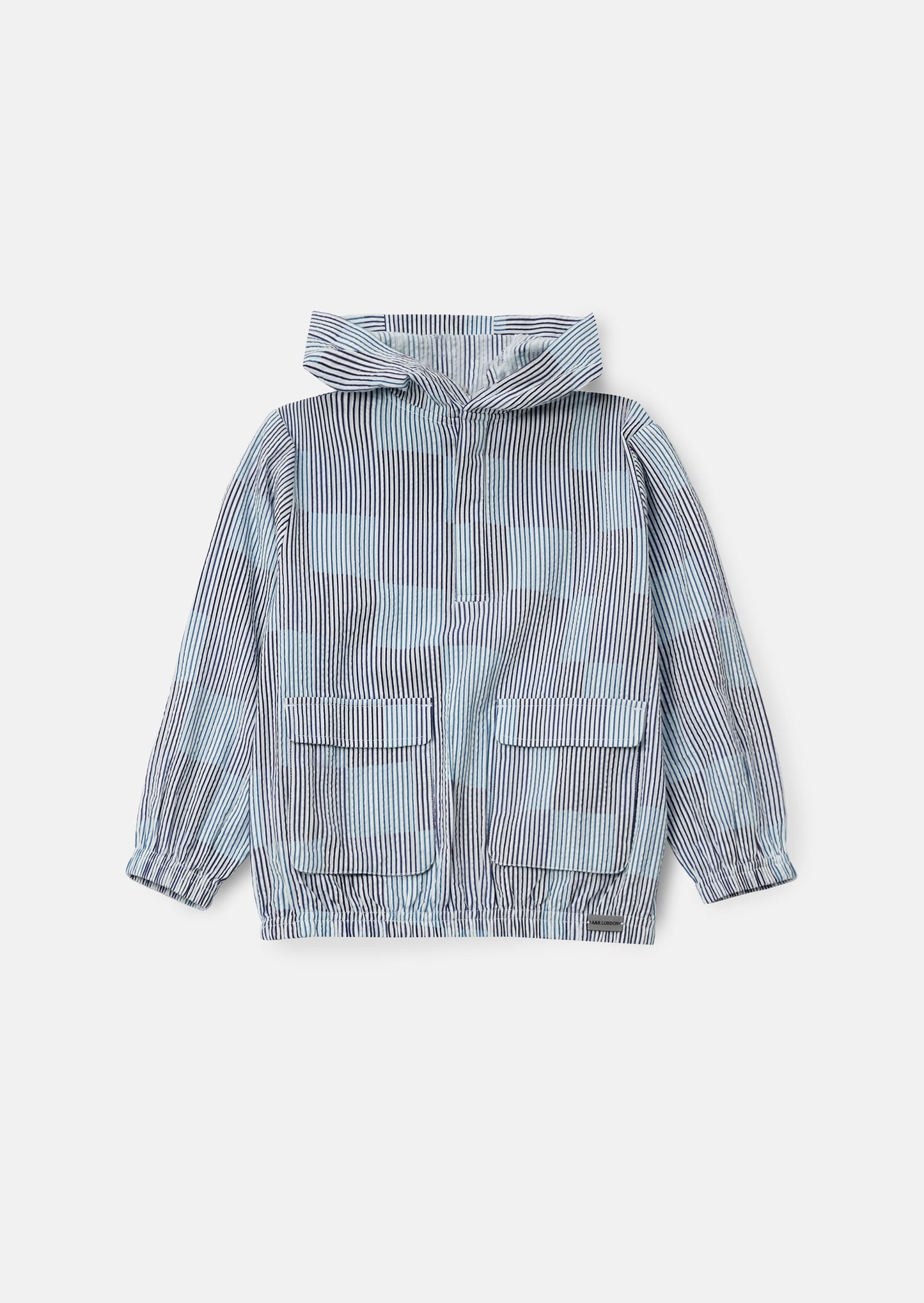 Blue Stripe Hooded Shirt