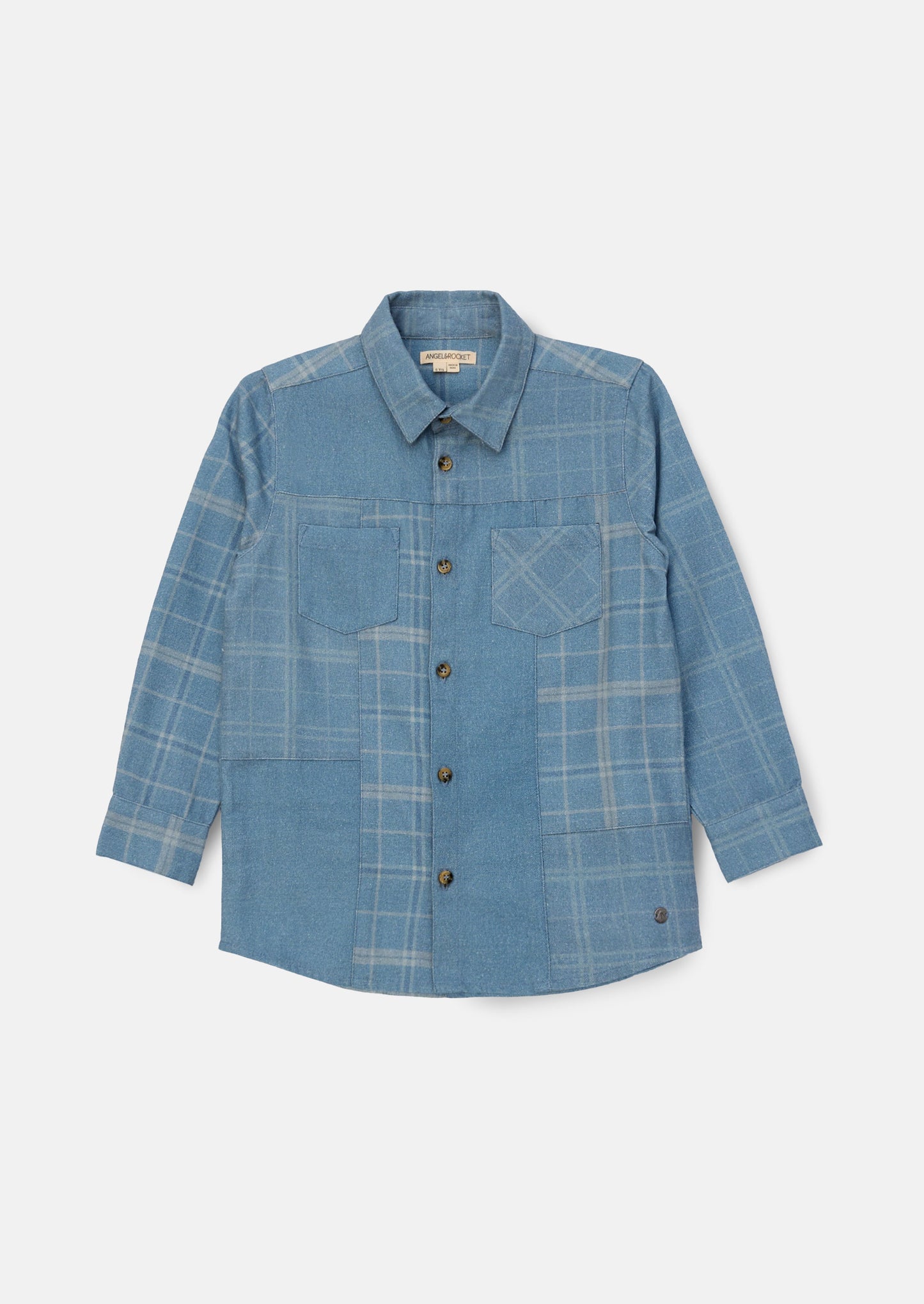 Blue Block Check Casual Shirt