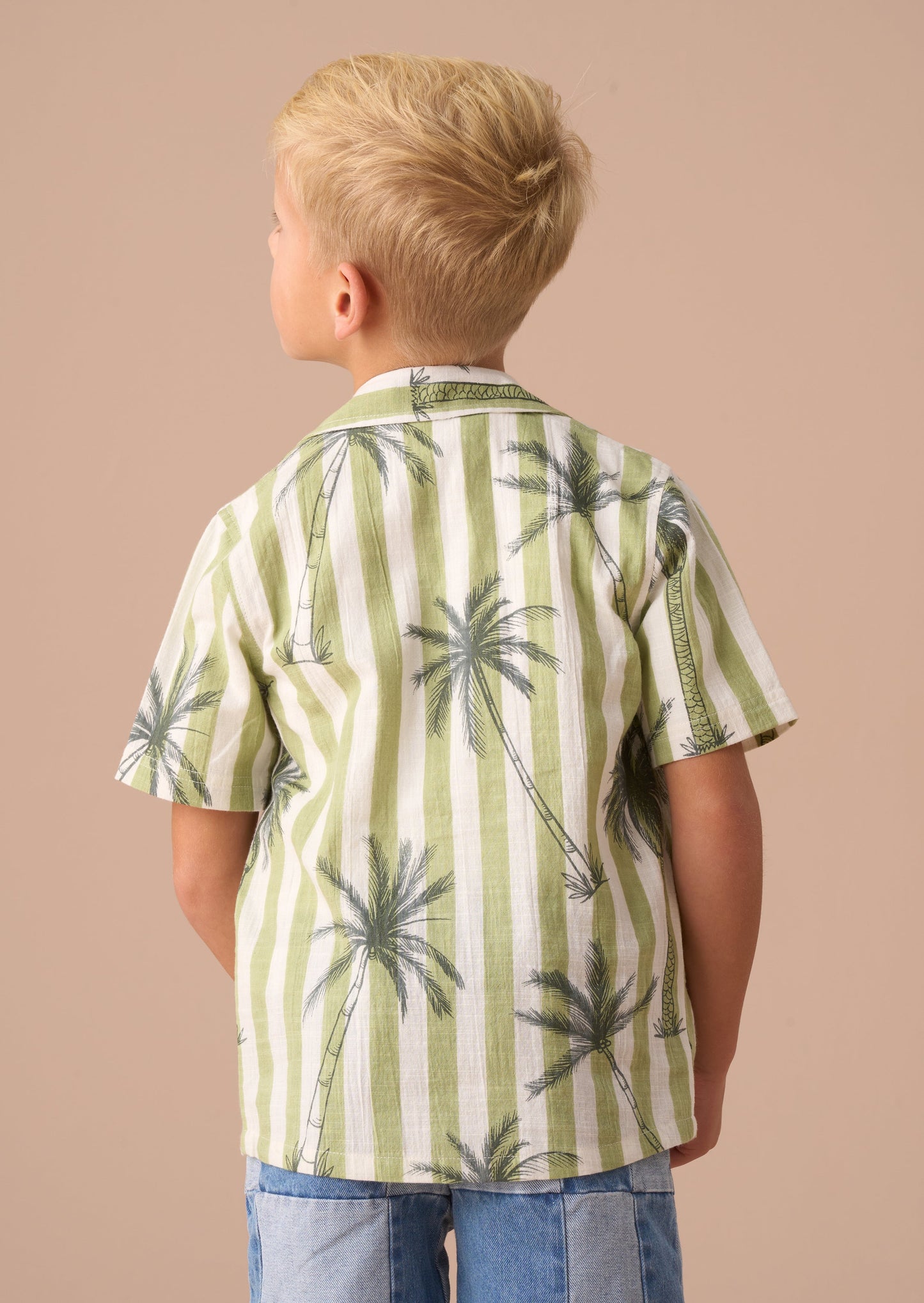 Kids Palm Print Resort Shirt