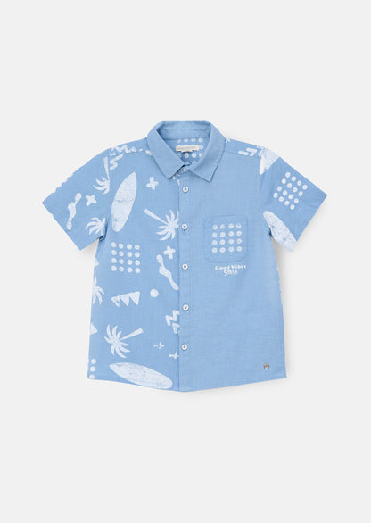 Connor Blue Holiday Shirt