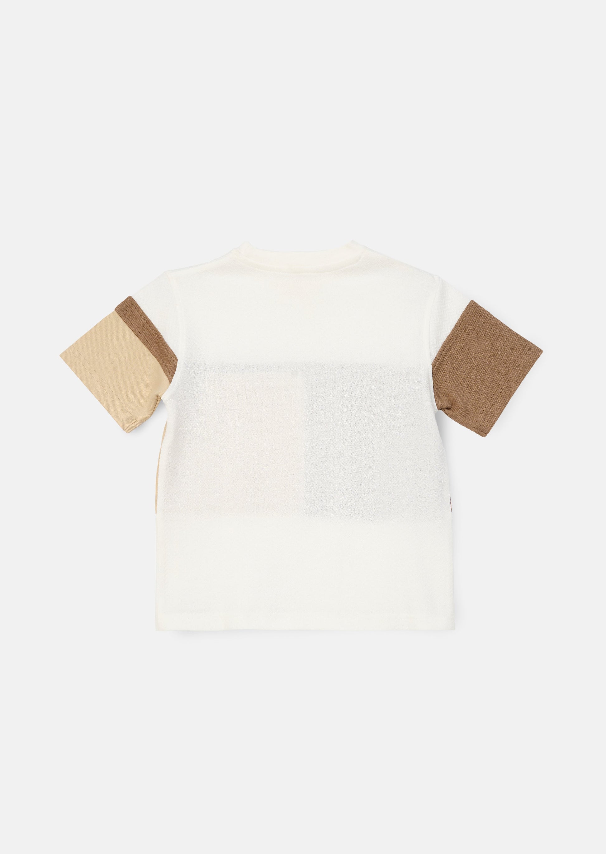 Cool Kids Cream Textured Block T-Shirt for Ages 3-12