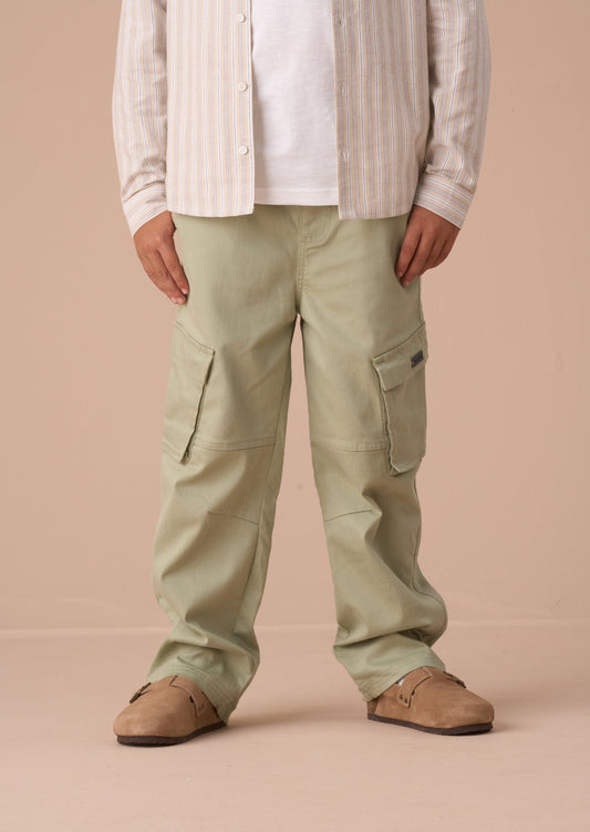 Jace Green Cargo Kids Jeans