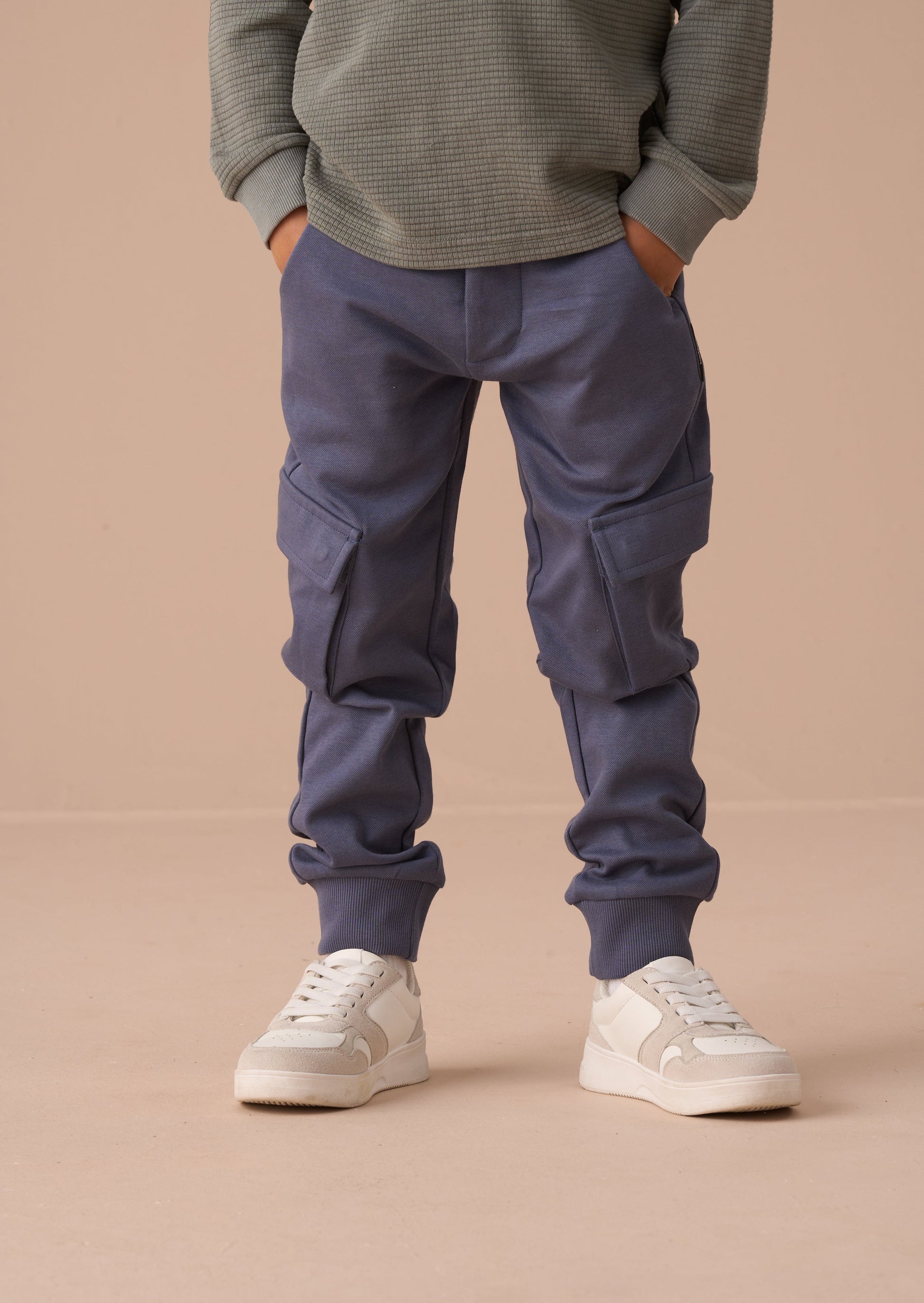 Navy Blue Smart Cargo Pants