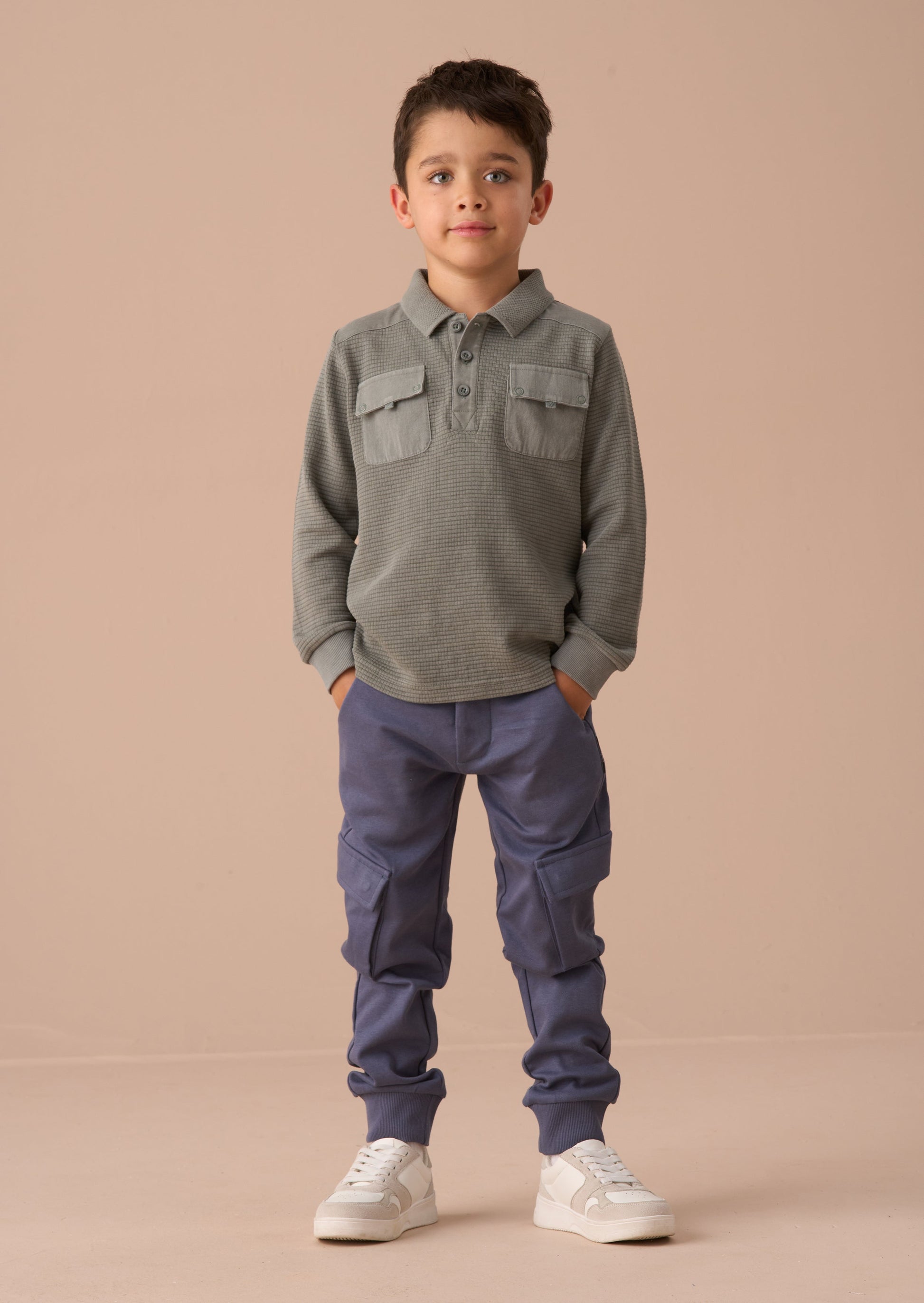 Jude Blue Smart Cargo Kids Trousers