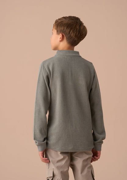 Finn Green Long Sleeve Polo