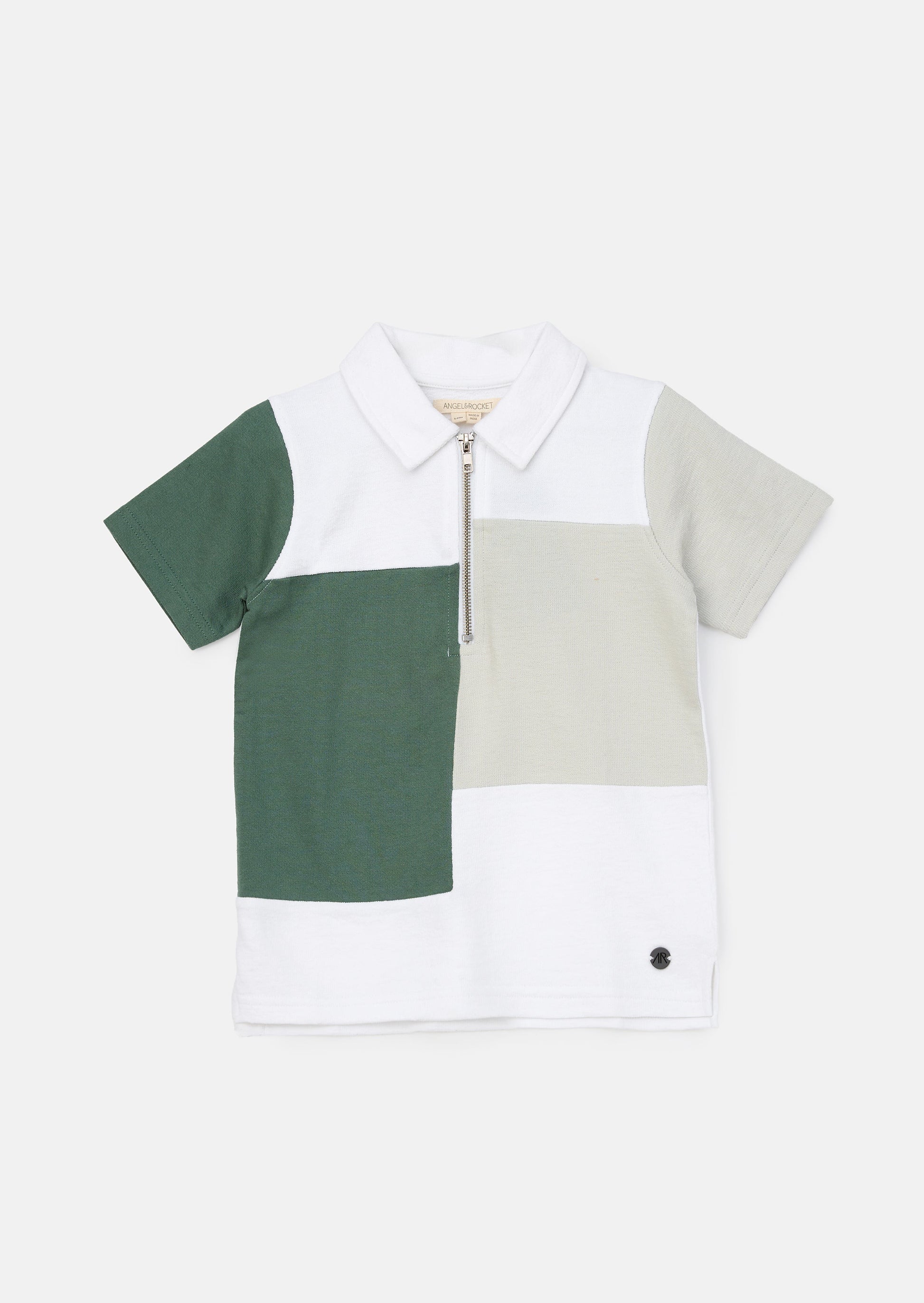 Kane White Colour Block Polo