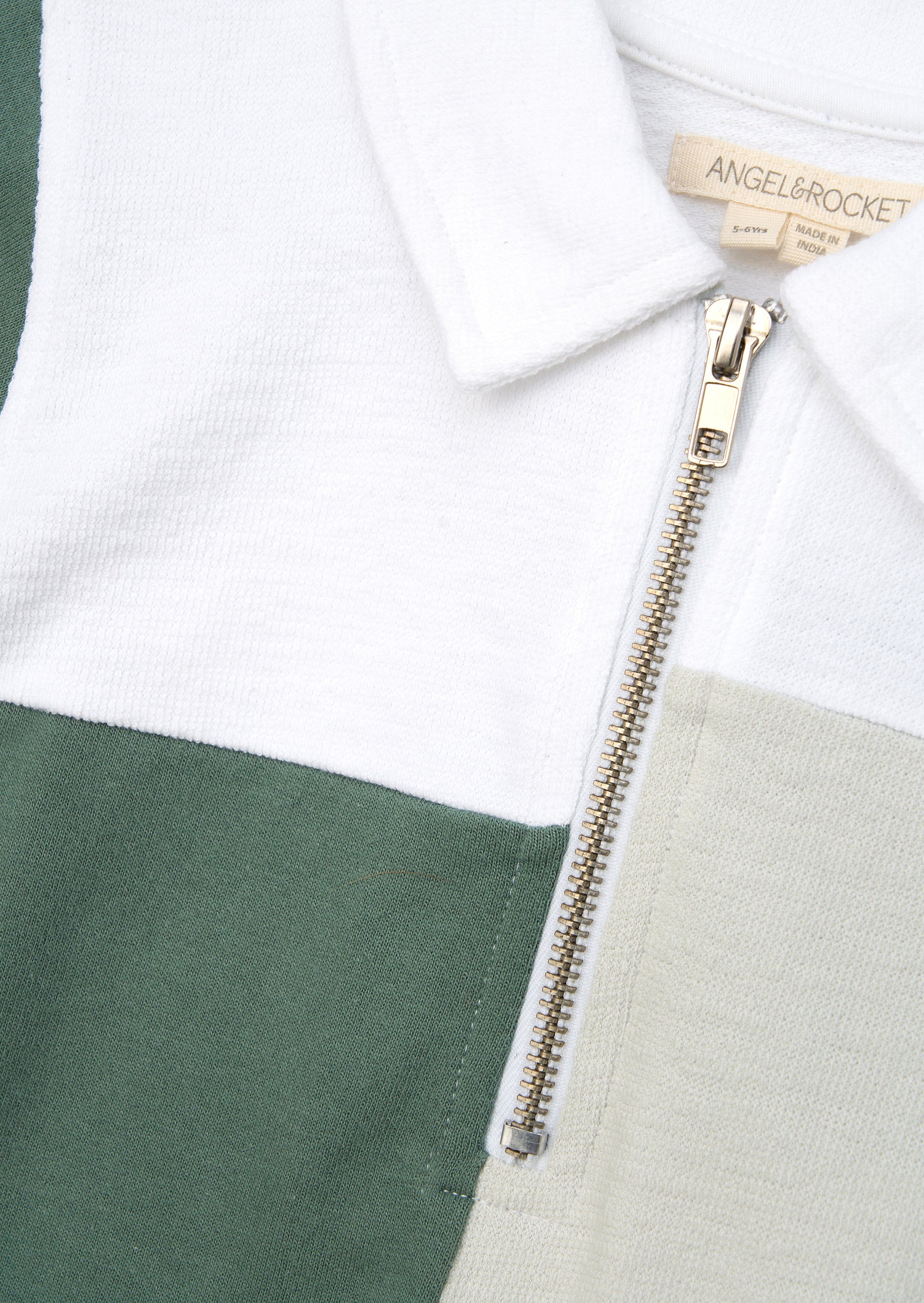 Kane White Colour Block Polo