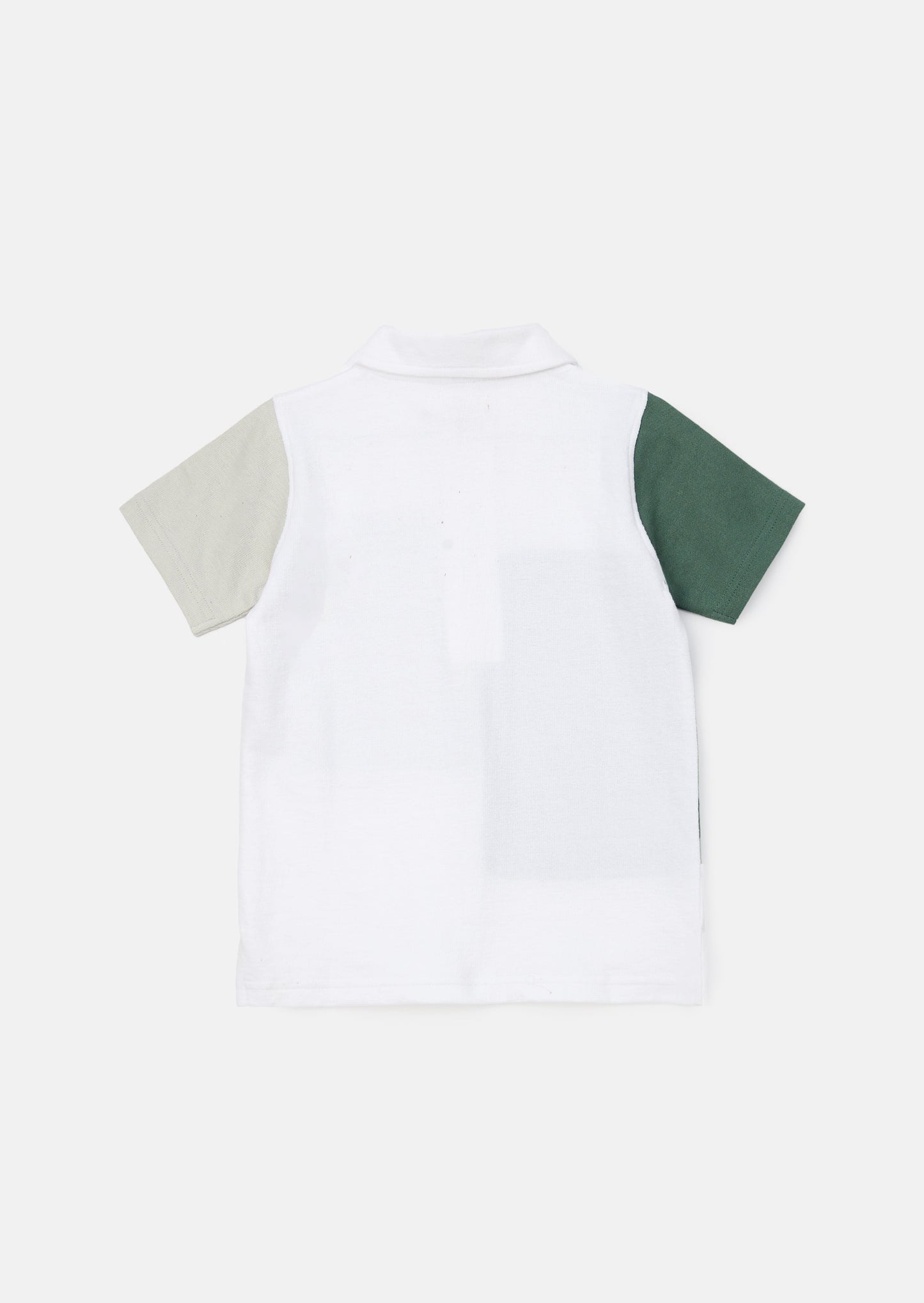 Kane White Colour Block Polo