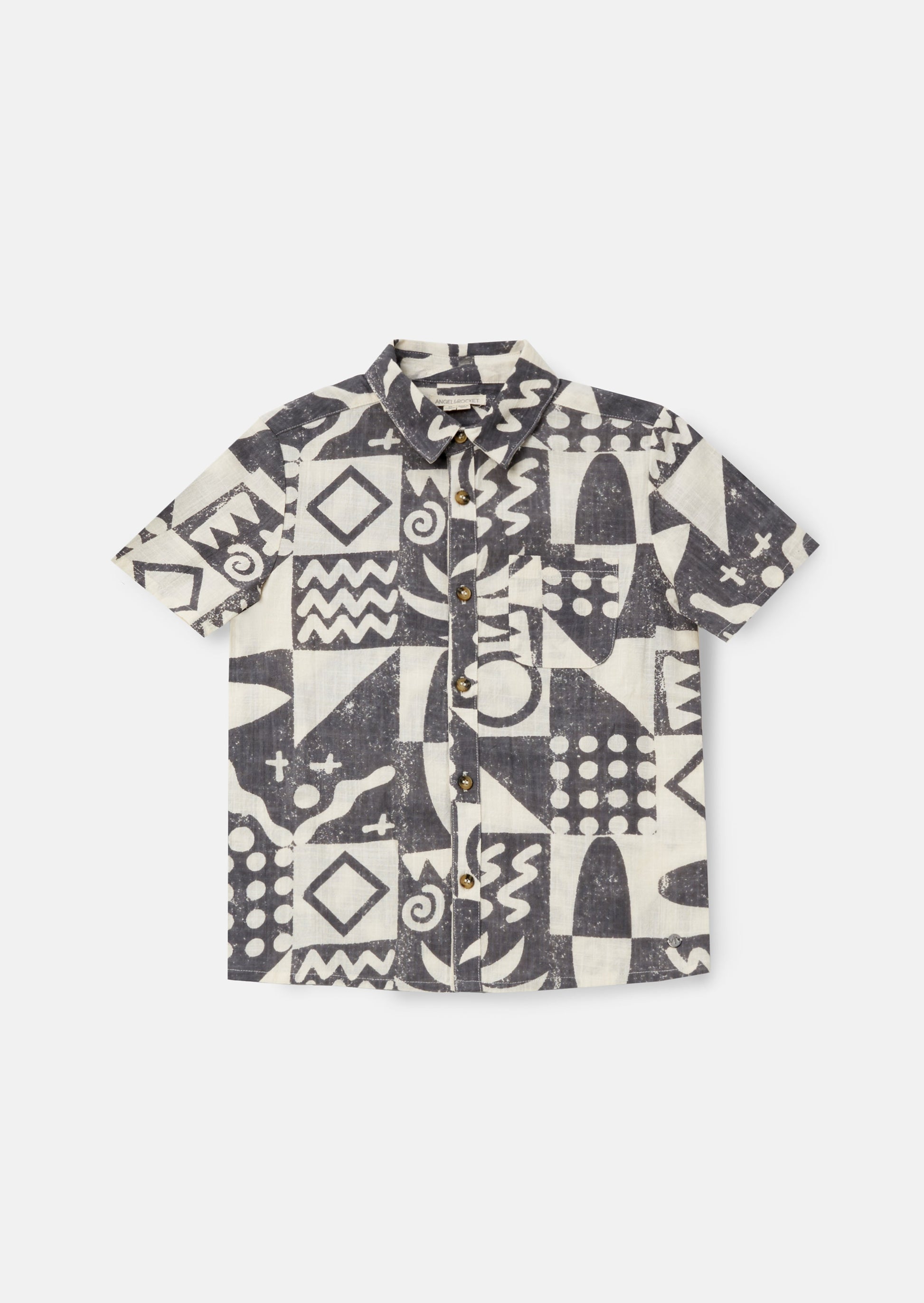 Bau Black Printed Holiday Kids Shirt