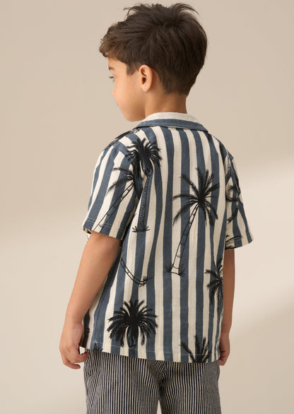 Palm Print Resort Shirt