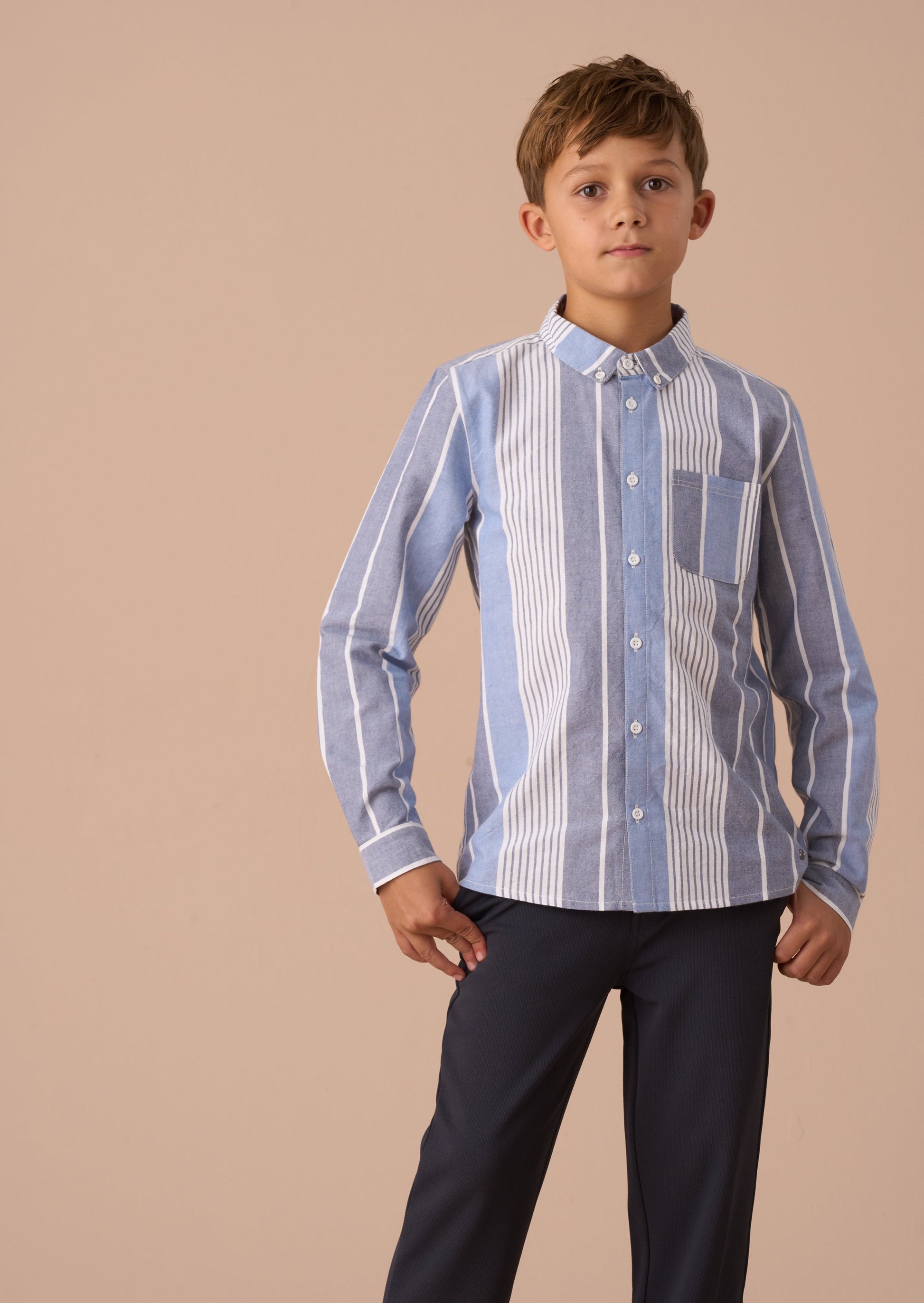 Ralph Blue Oxford Stripe