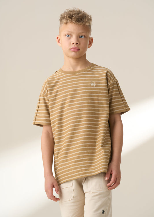 Ash Brown Textured T-Shirt