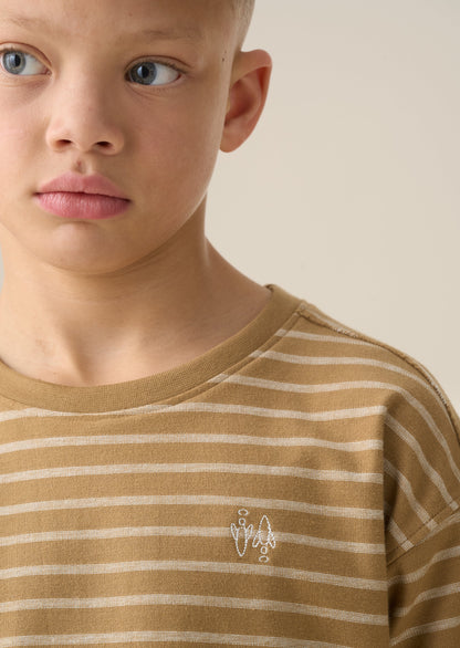 Ash Brown Textured T-Shirt