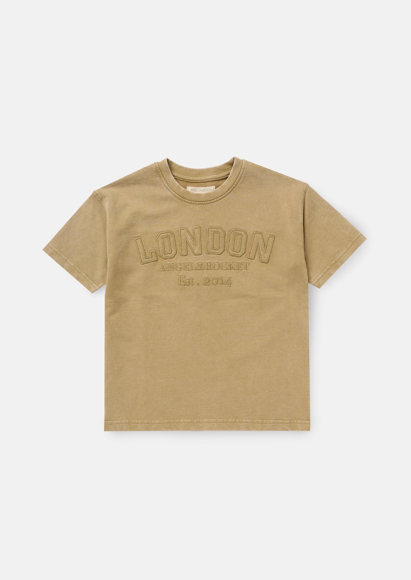 Tan Embroidered Kids T-Shirt