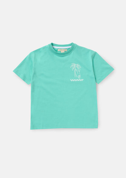 Kids Green Graphic T Shirt