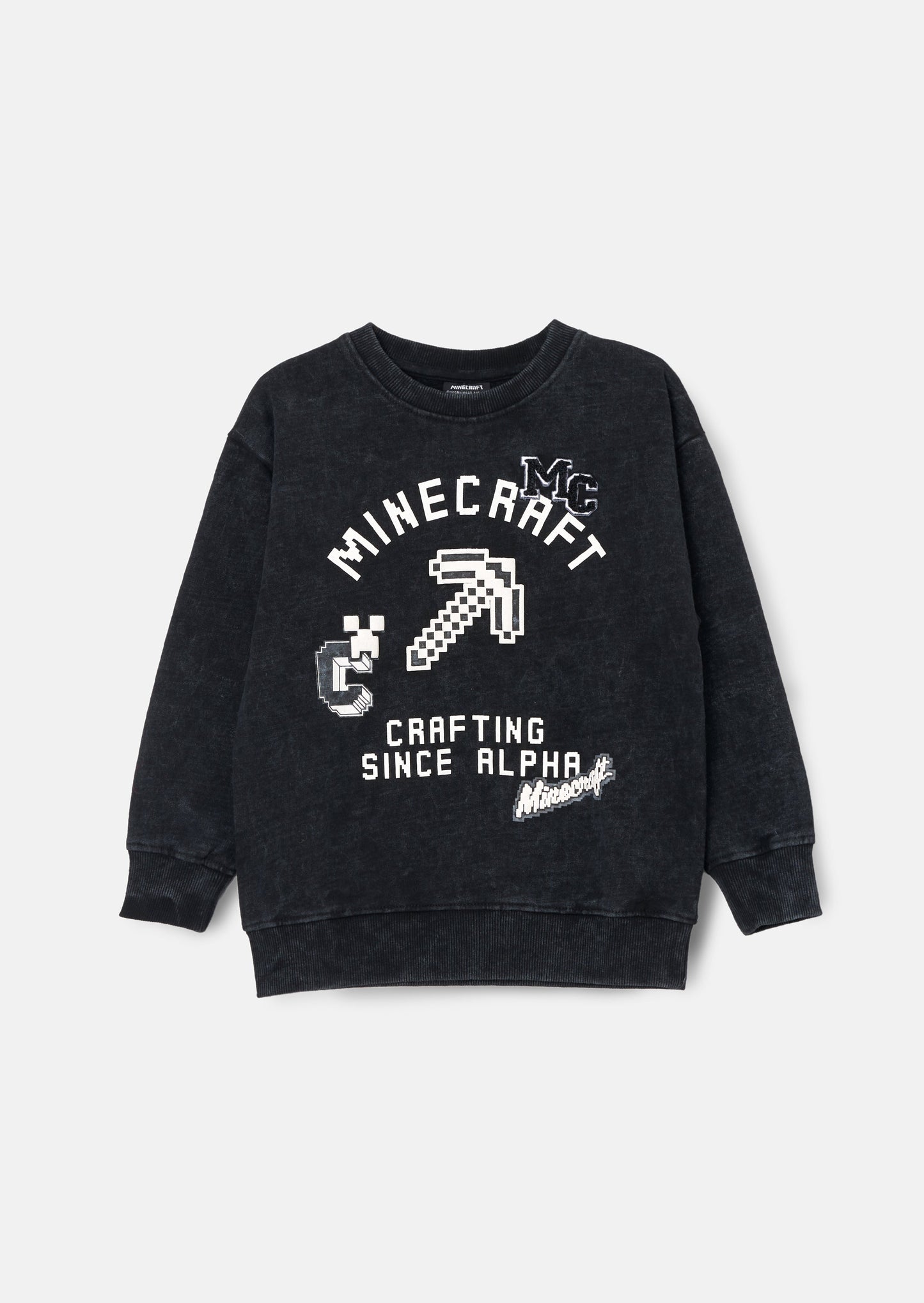 Minecraft Grey Graphic Sweat