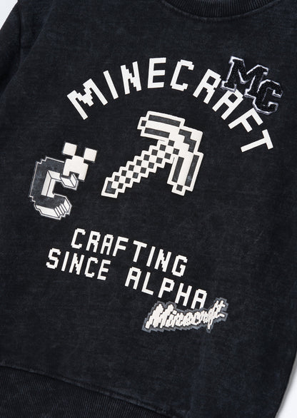 Minecraft Grey Graphic Sweat