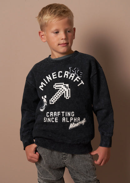 Minecraft Grey Graphic Sweat